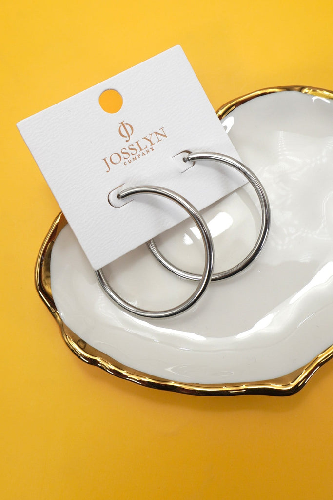 18K Stainless Steel Tarnish Free Waterproof Hoop | 40E387