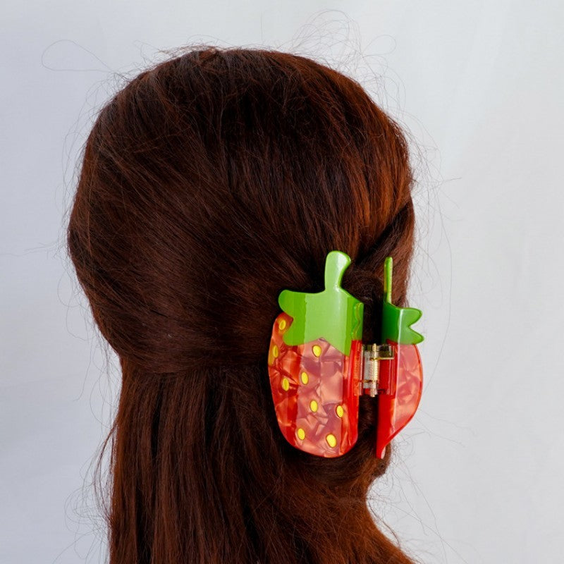FRUIT STRAWBERRY WATERMELON HAIR CLAW CLIPS | 40H974