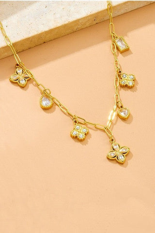 18K STAINLESS STEEL TARNISH FREE CHARM NECKLACE | 40NK9530