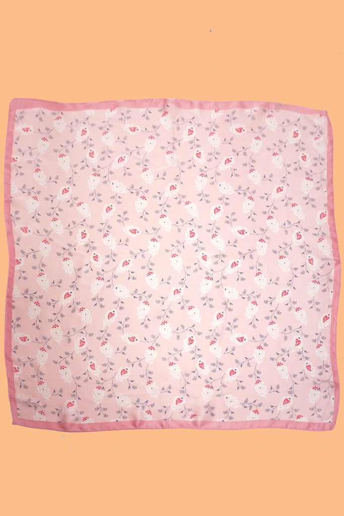 FLOWER PRINT SILKY FEELING BANDANA SCARF | 40SC661