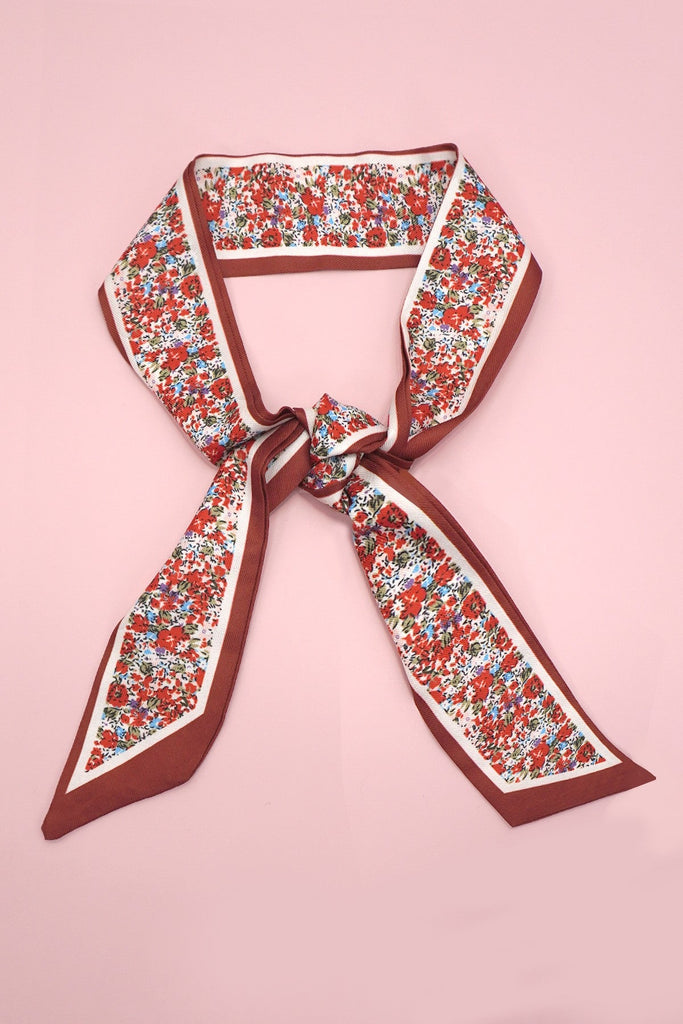 SOFT SILKY SKINNY TWILLY SCARF NECKLACE WRAP | 40SC666