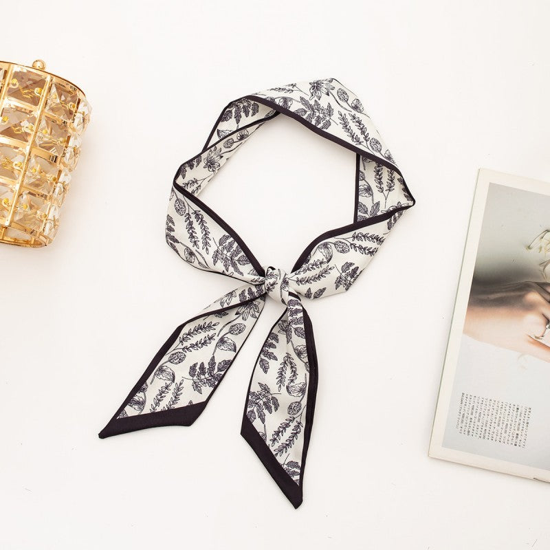 SOFT SILKY SKINNY TWILLY SCARF NECKLACE WRAP | 40SC666