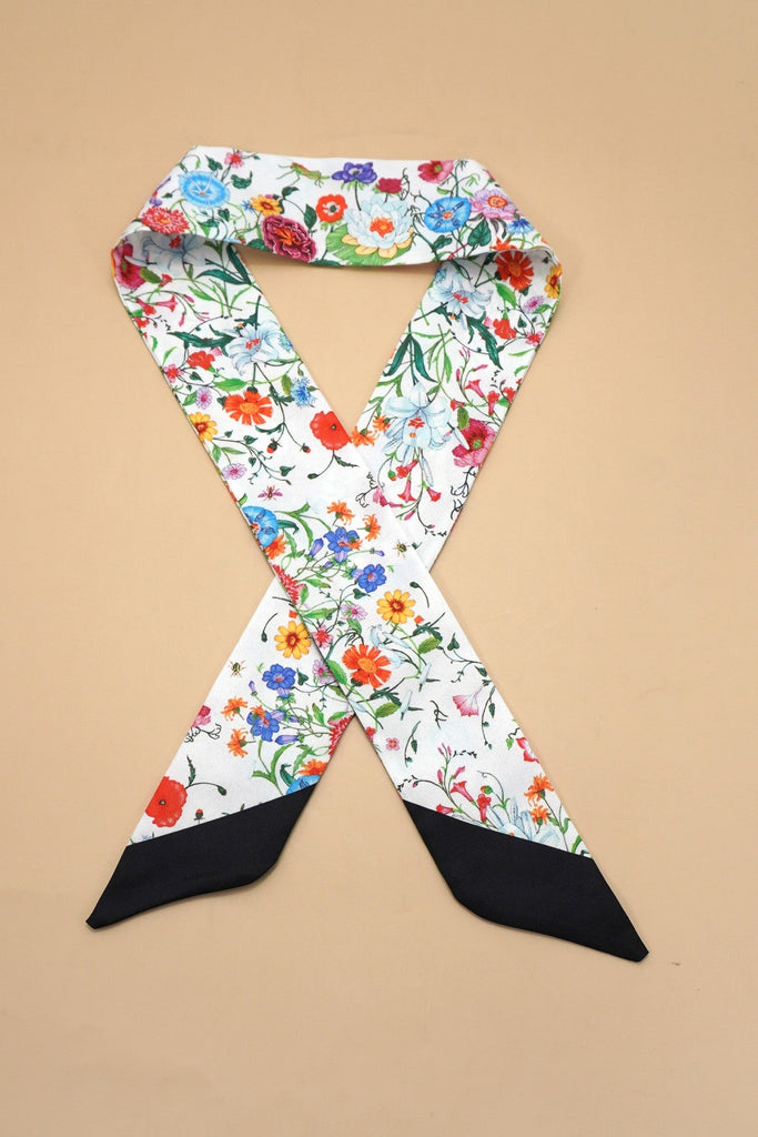 SOFT SILKY SKINNY TWILLY SCARF NECKLACE WRAP | 40SC667