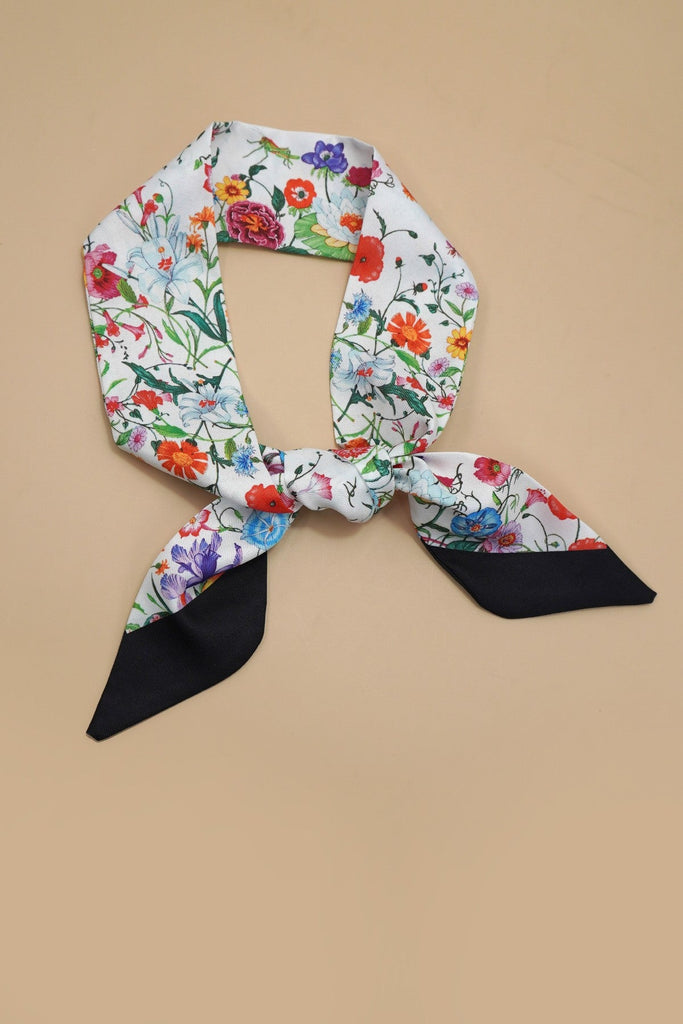 SOFT SILKY SKINNY TWILLY SCARF NECKLACE WRAP | 40SC667