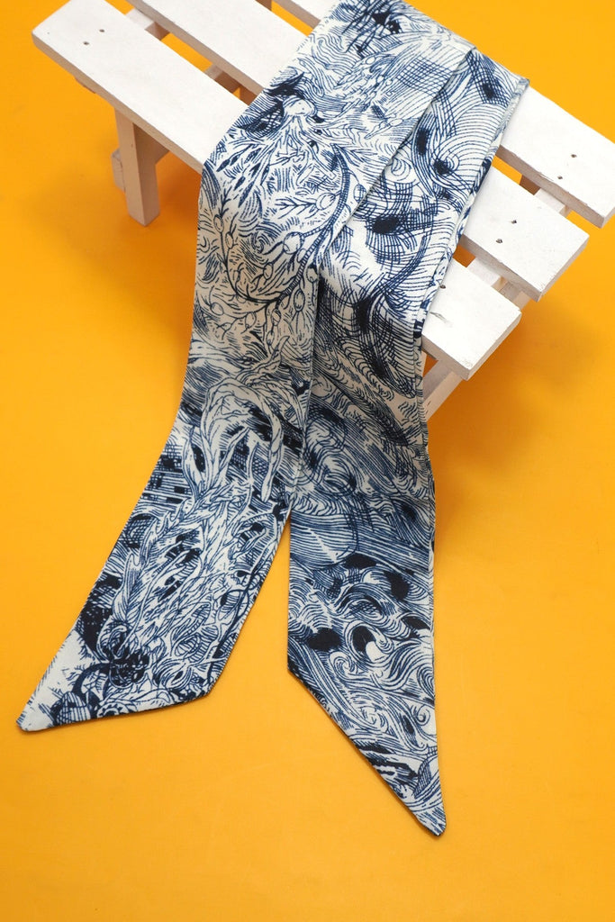 SOFT SILKY SKINNY TWILLY SCARF NECKLACE WRAP | 40SC668