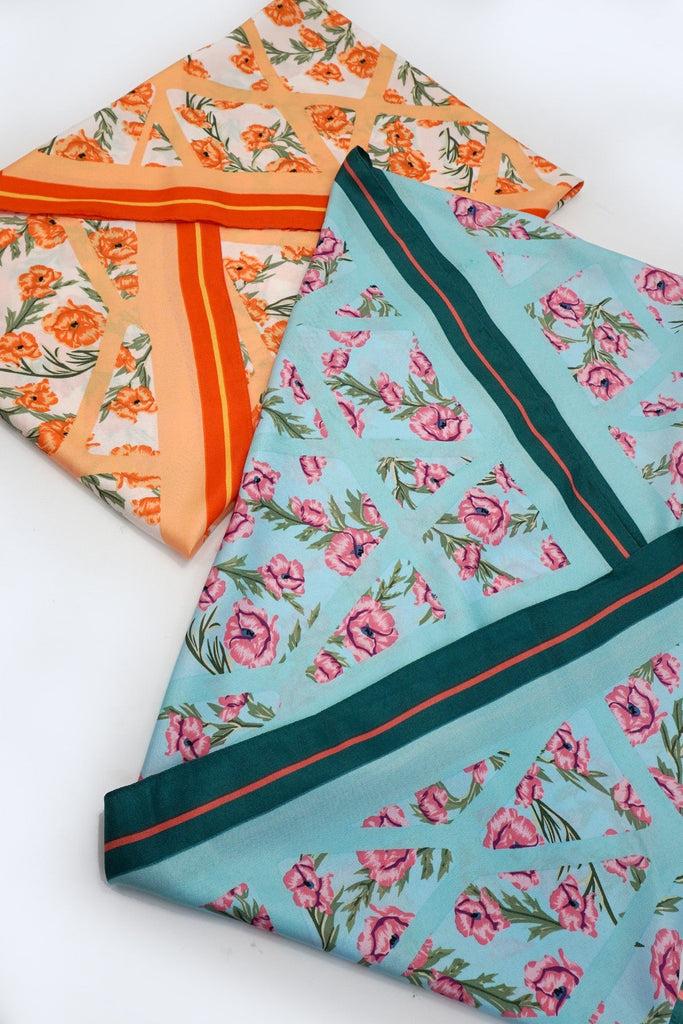 OVERSIZED FLORAL PRINT BANDANA SCARF WRAP | 40SC670