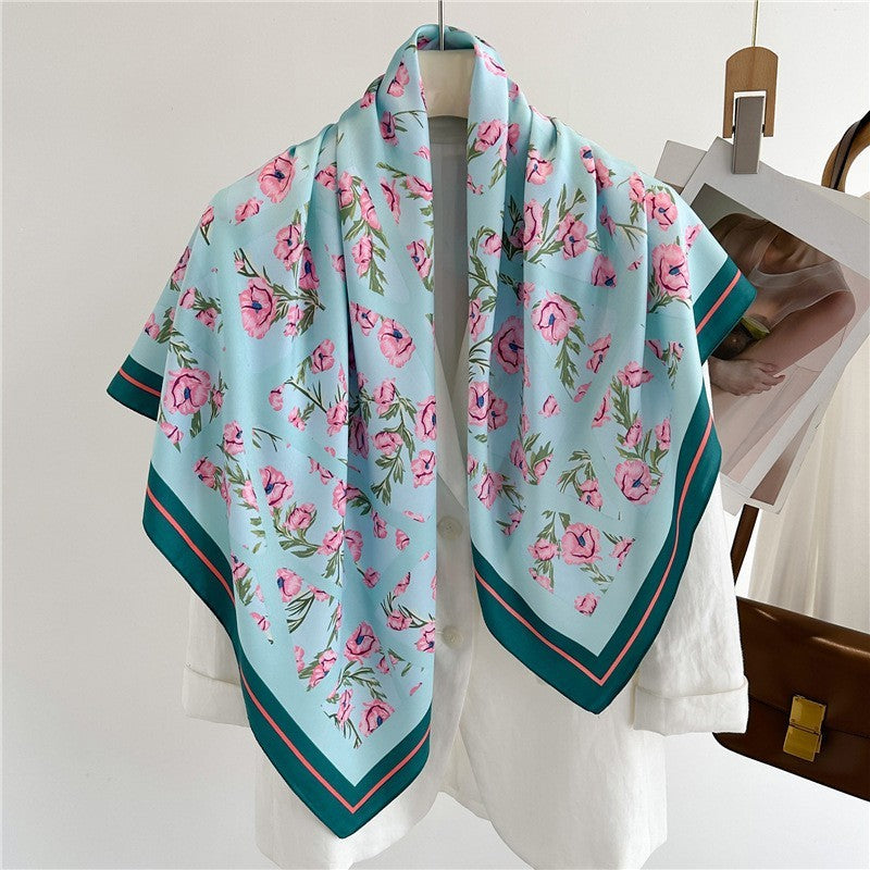 OVERSIZED FLORAL PRINT BANDANA SCARF WRAP | 40SC670
