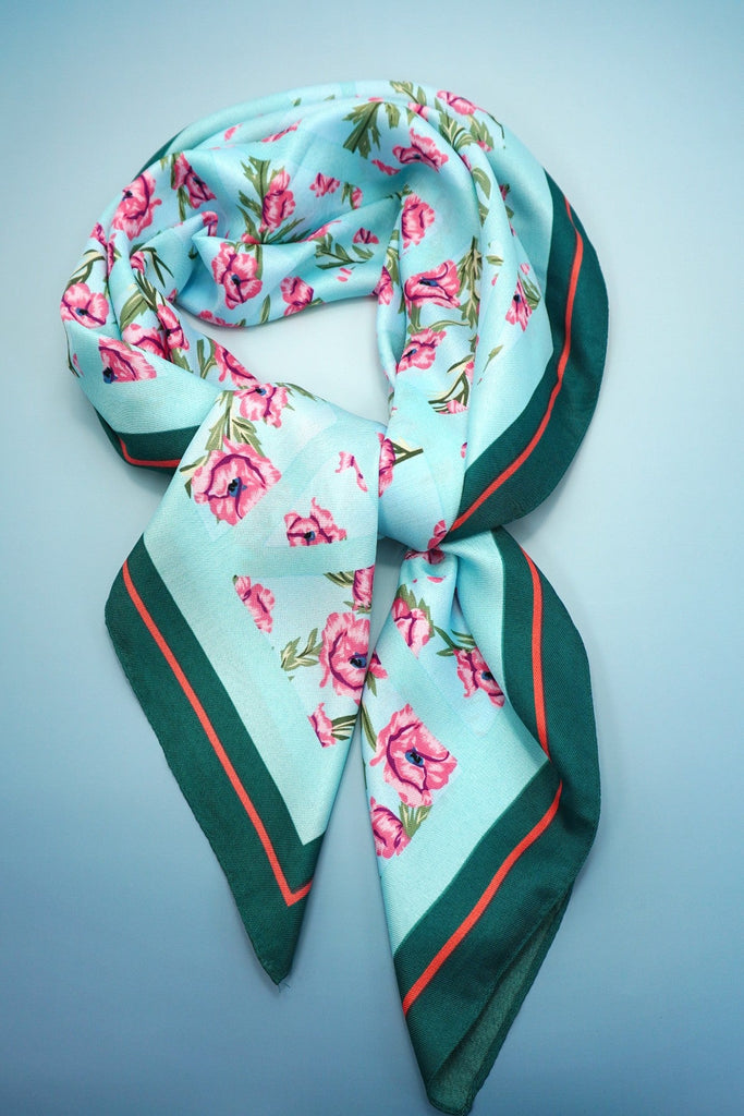 OVERSIZED FLORAL PRINT BANDANA SCARF WRAP | 40SC670