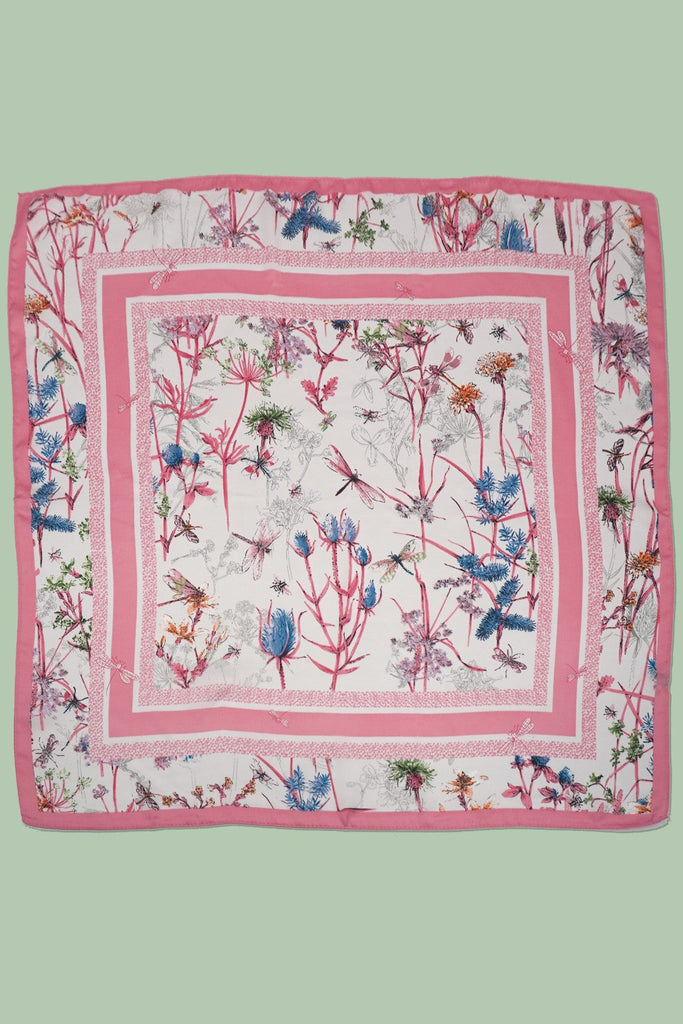 LARGE PRINT SILKY FEEL BANDANA SCARF | 40SC673