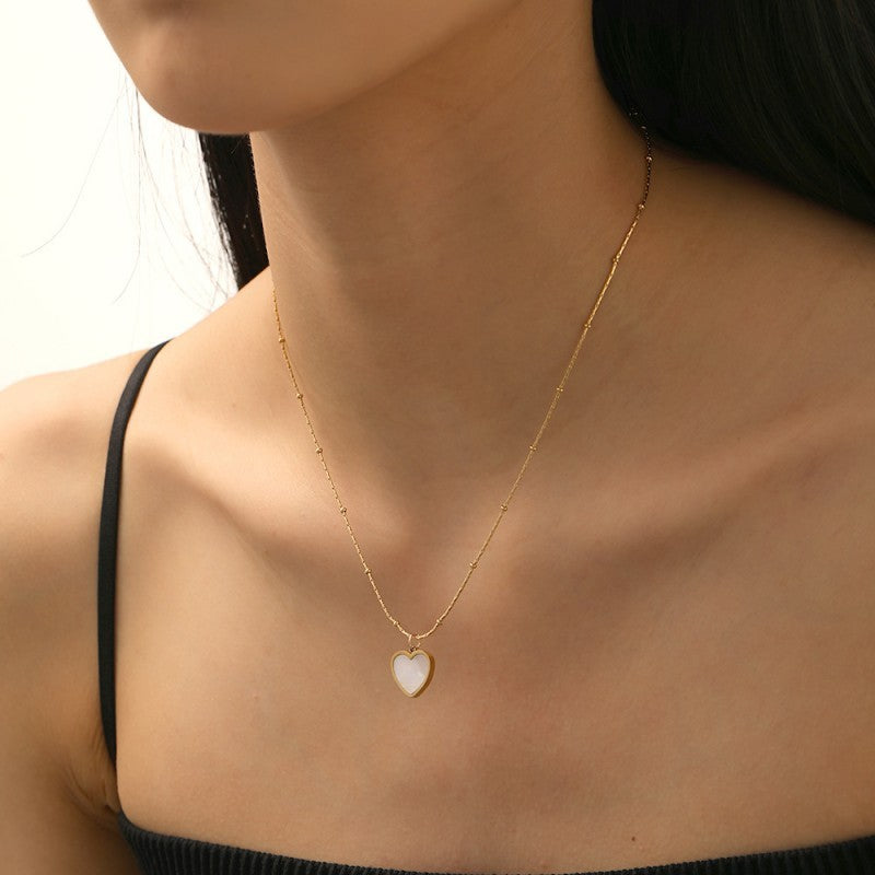 18K STAINLESS STEEL TARNISH FREE HEART NECKLACE | 40NK9534