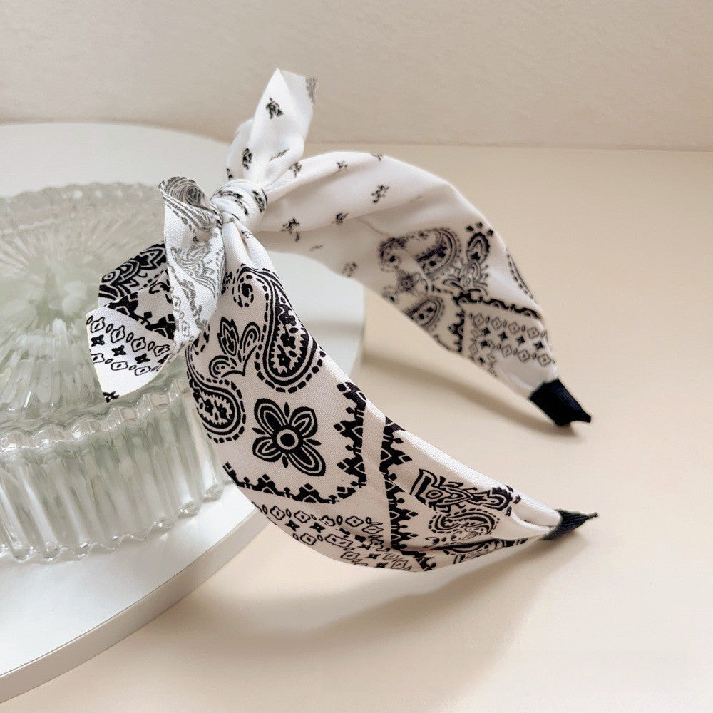 WIDE BOW BOHO PAISLEY HEADBAND HAIR BAND | 40HB184