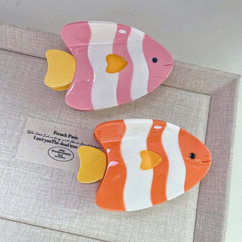 VIBRANT OCEAN SEA FISH HAIR CLAW CLIPS | 40H978