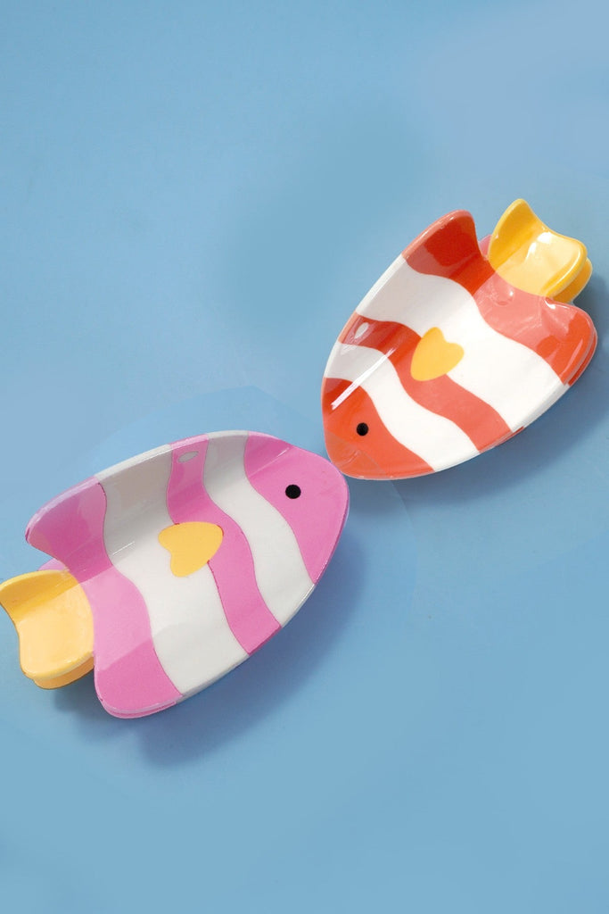 VIBRANT OCEAN SEA FISH HAIR CLAW CLIPS | 40H978