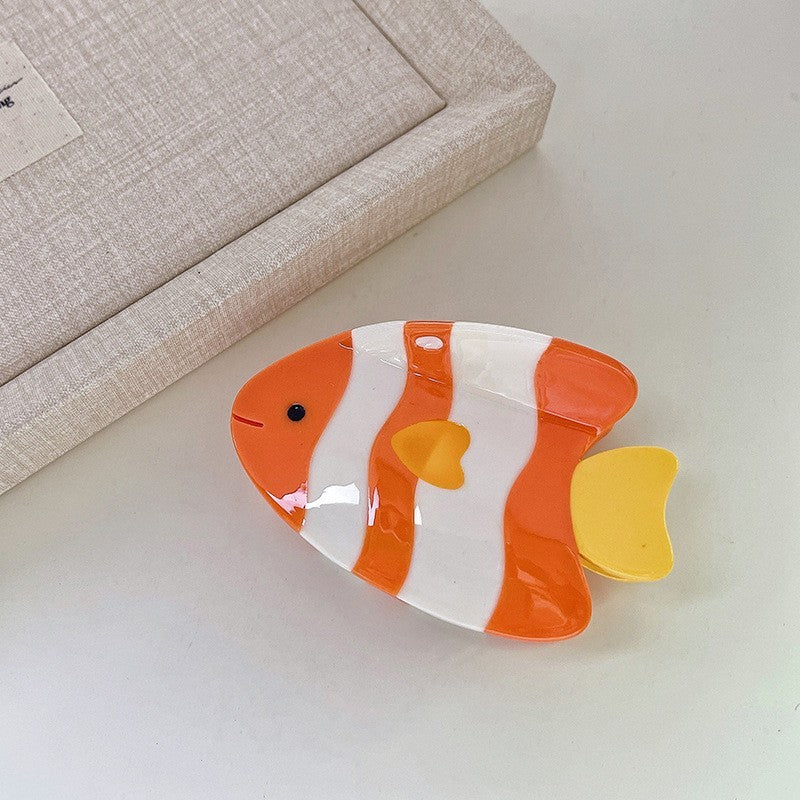 VIBRANT OCEAN SEA FISH HAIR CLAW CLIPS | 40H978