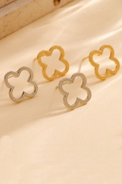 18K Stainless Steel Tarnish Free Waterproof Clover | 40E398