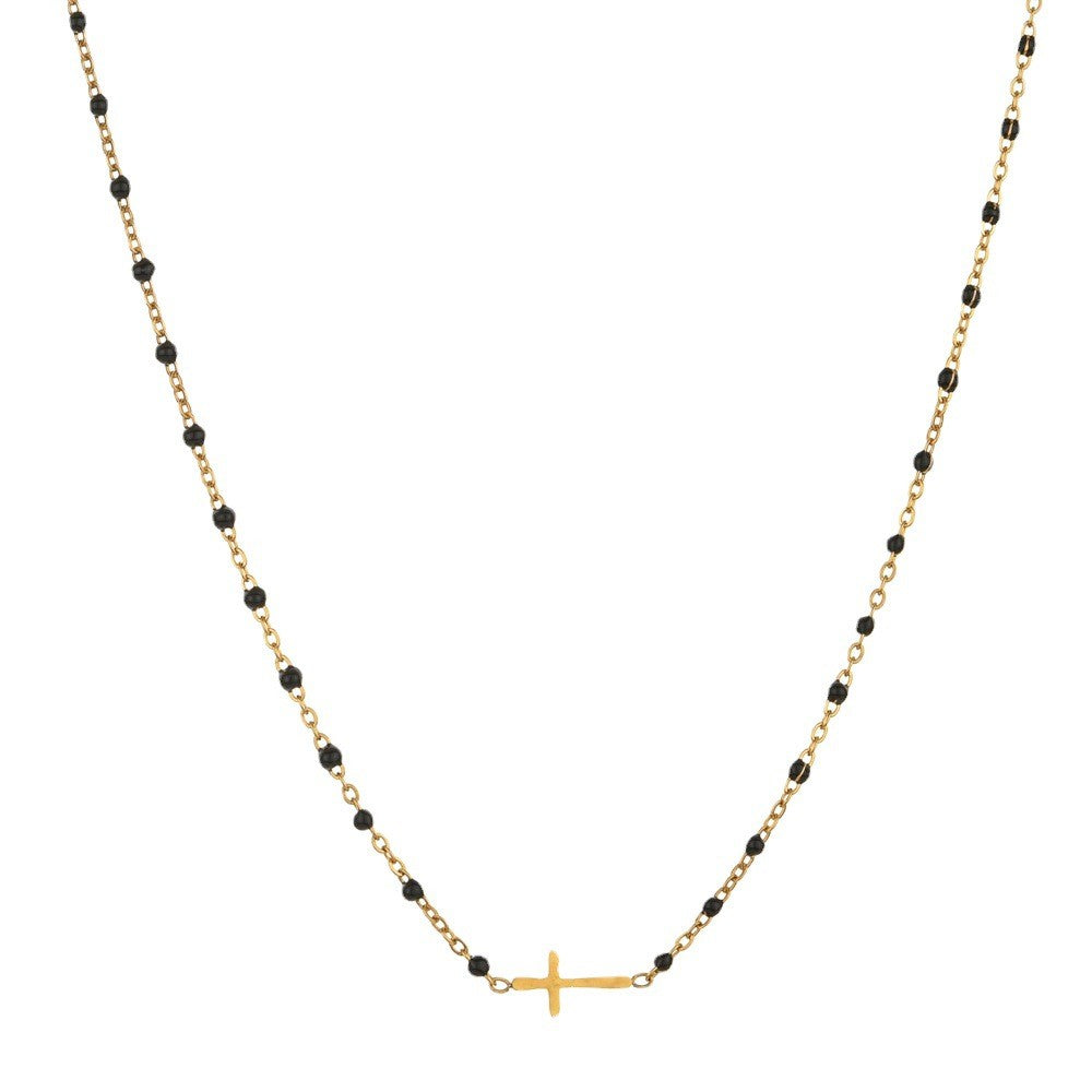 18K STAINLESS STEEL TARNISH FREE CROSS NECKLACE | 40NK9539
