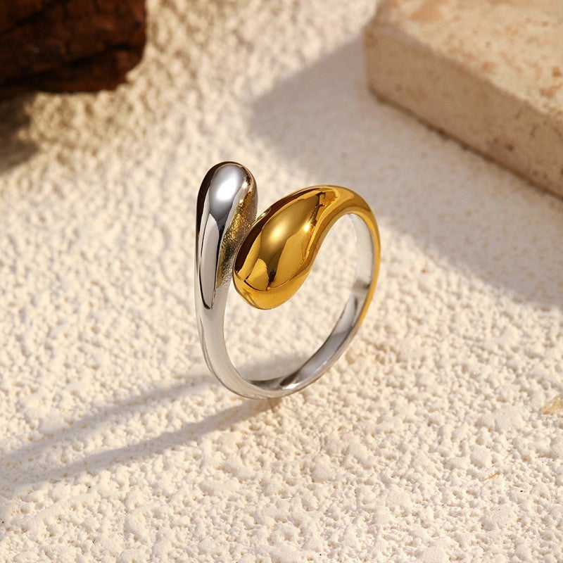 18K STAINLESS STEEL TARNISH FREE TWO TONE RING | 40R107