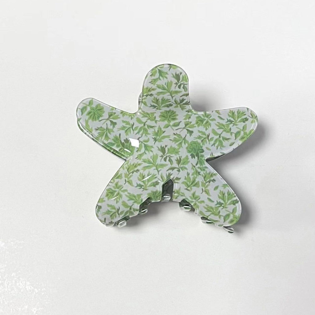 FLOWER FLORAL STARFISH HAIR CLAW CLIPS | 40H979