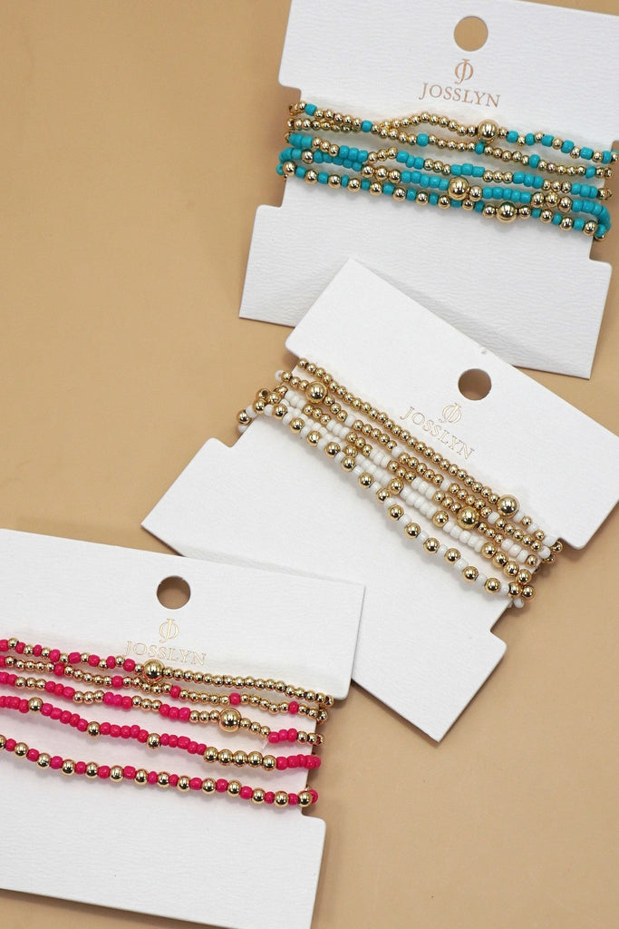 MULTI LAYER BALL CHAIN BEADED BRACELET | 40B5177