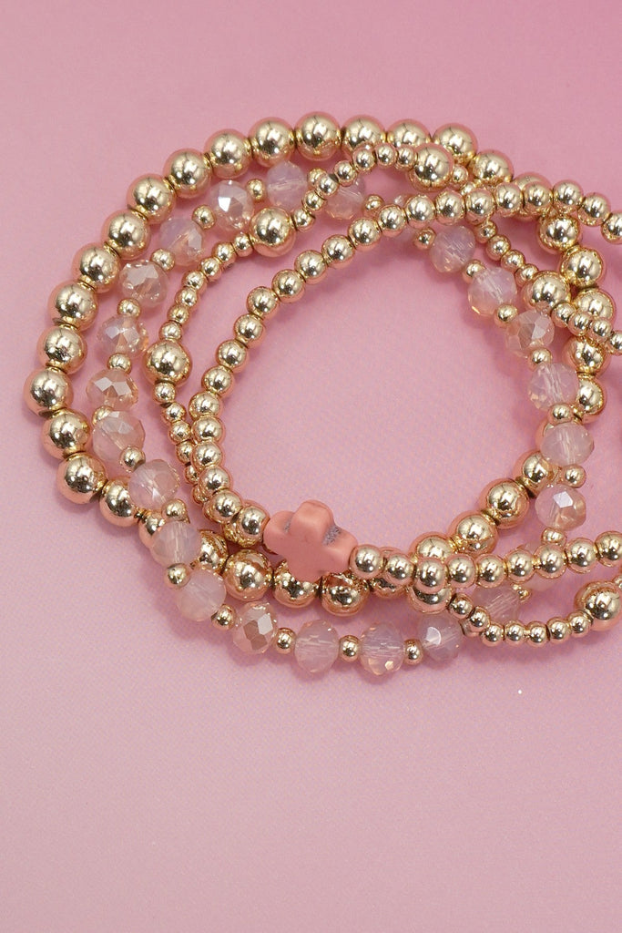 BOHO CROSS MULTI  COLORFUL BEADED STRETCH BRACELET | 40B5180