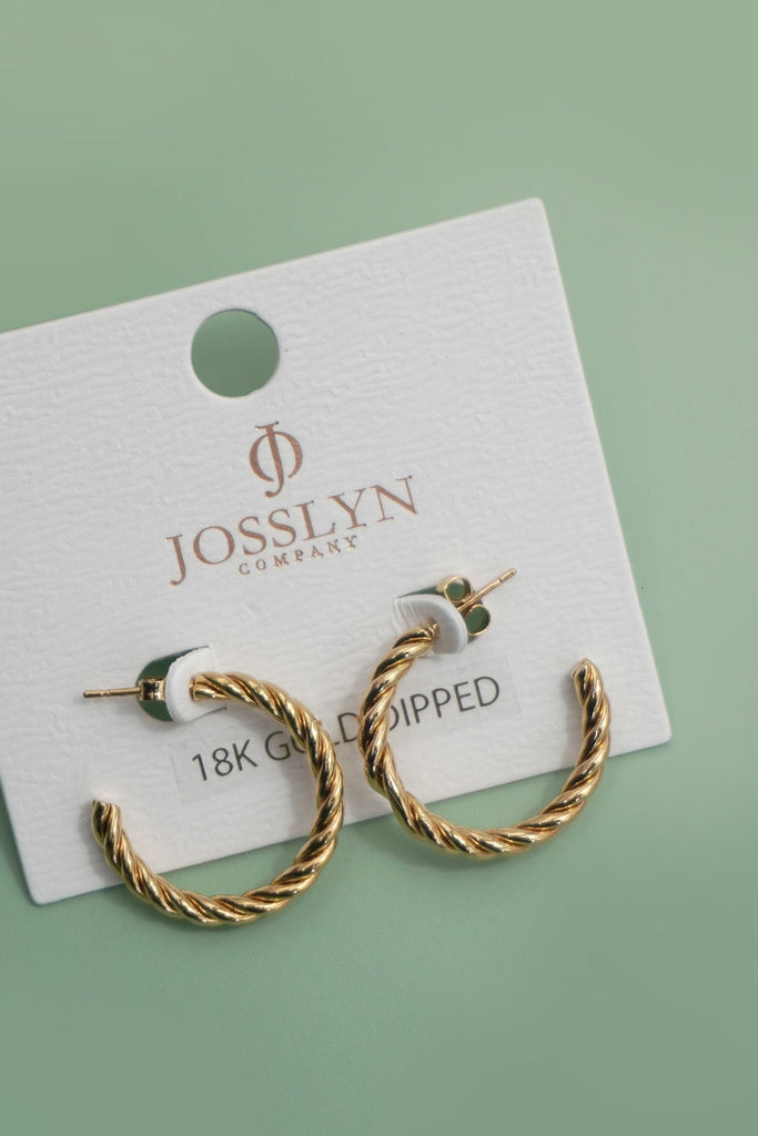 18K STAINLESS STEEL WATERPROOF TARNISH FREE HOOPS | 40E403