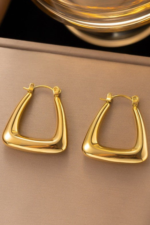 18K STAINLESS STEEL WATERPROOF TARNISH FREE HOOPS | 40E410