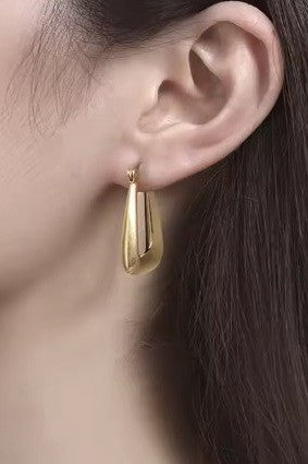 18K STAINLESS STEEL WATERPROOF TARNISH FREE HOOPS | 40E410