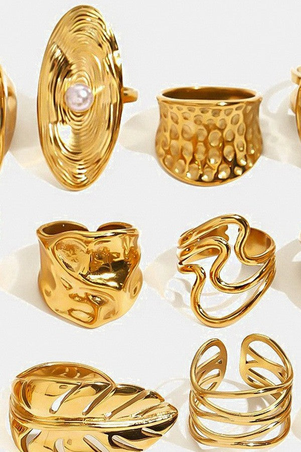 18K STAINLESS STEEL TARNISH FREE  RINGS | 40R109