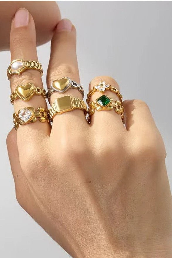 18K STAINLESS STEEL TARNISH FREE  RINGS | 40R119