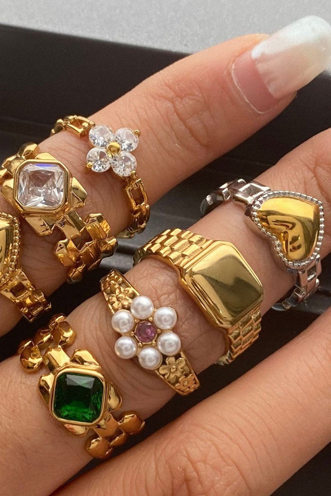 18K STAINLESS STEEL TARNISH FREE  RINGS | 40R119