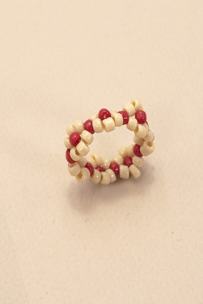 HANDMADE BEADED FLOWER STRETCH RINGS | 40R113