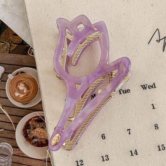 JUMBO PVC CASTING FLOWER HAIR CLAW CLIPS | 40H985