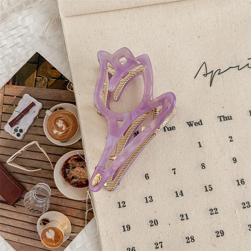 JUMBO PVC CASTING FLOWER HAIR CLAW CLIPS | 40H985