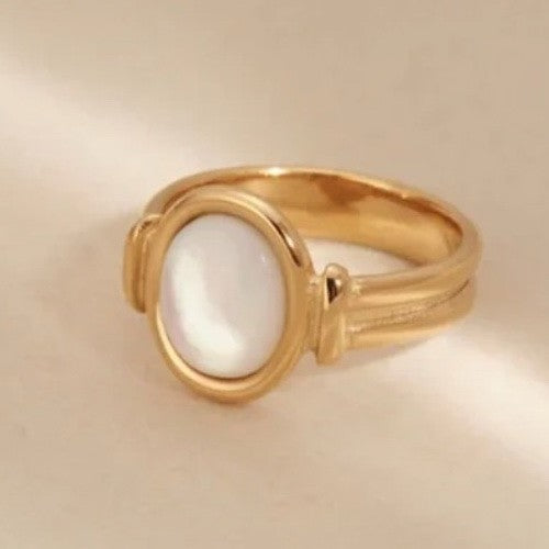 18K STAINLESS STEEL TARNISH FREE STONE RING | 40R121