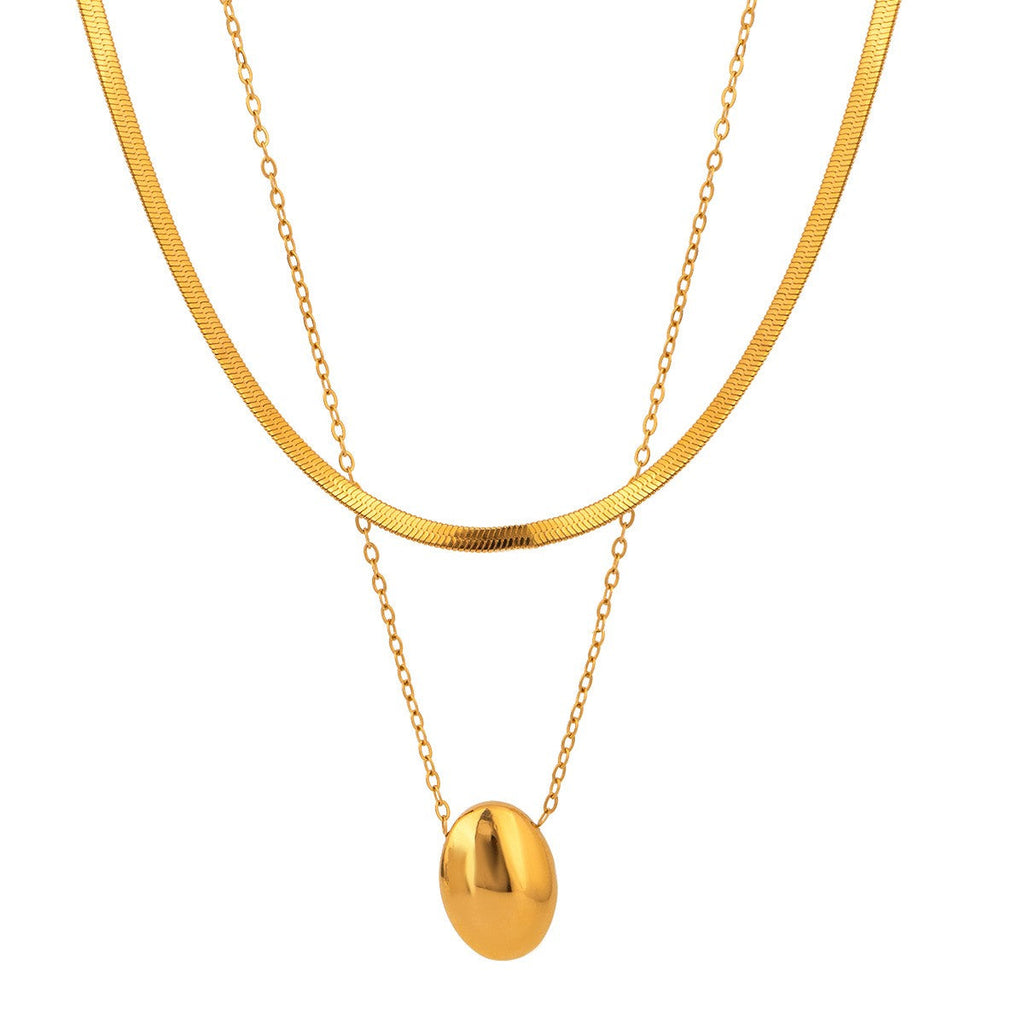 18K STAINLESS STEEL TARNISH FREE LAYERED NECKLACE | 40NK9550