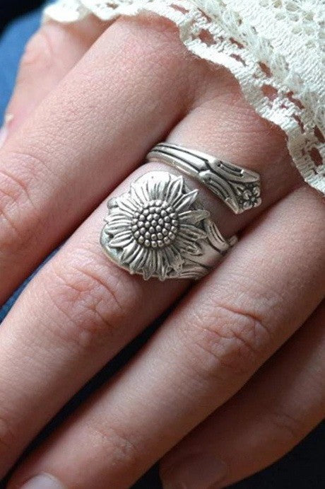 VINTAGE BOHO FLORAL STATEMENT RINGS | 40R129
