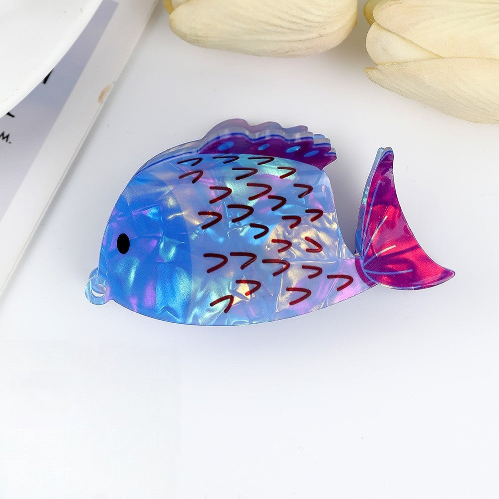 JUMBO VIBRANT OCEAN SEA FISH HAIR CLAW CLIPS | 40H987