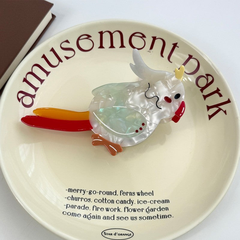 JUMBO VIBRANT BIRD HAIR CLAW CLIPS | 40H989