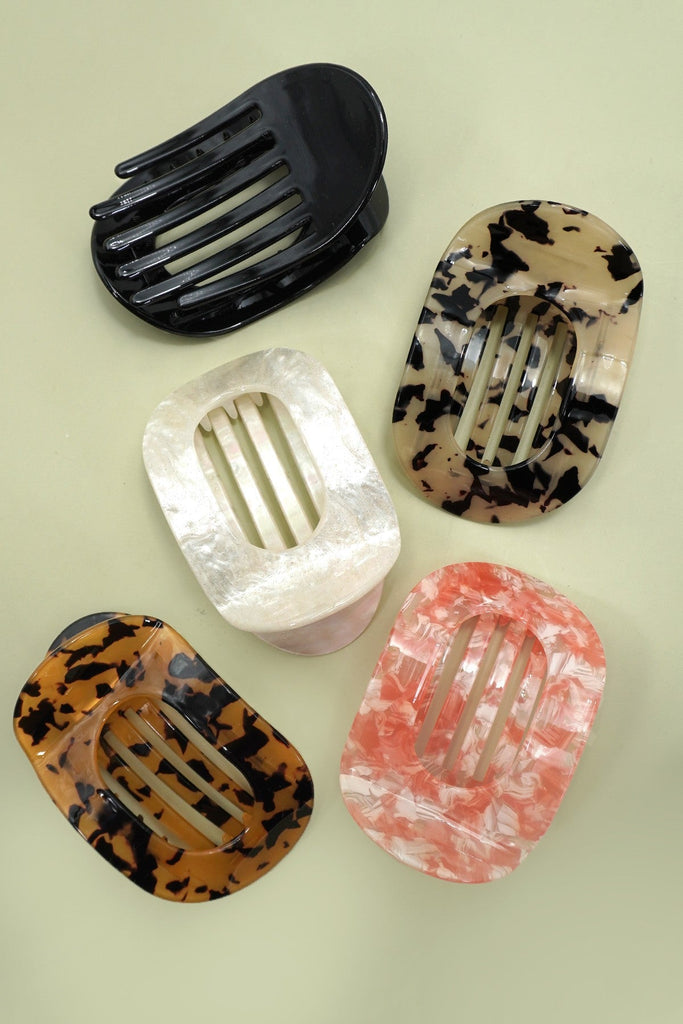 Jumbo Lay Flat Oval Hair Claw Clips Secure Styling | 40H993