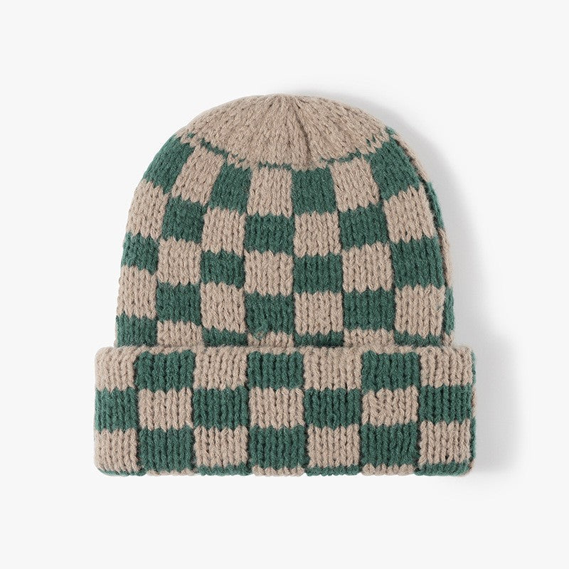 CHECKER SOFT PLUSH BEANIE HAT | 40BN917