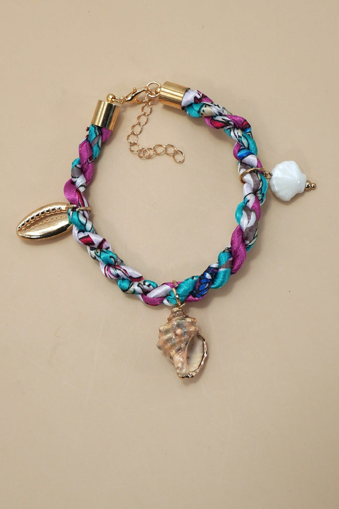 18K STAINLESS STEEL SCARF CHARM BRACELET | 40B5192