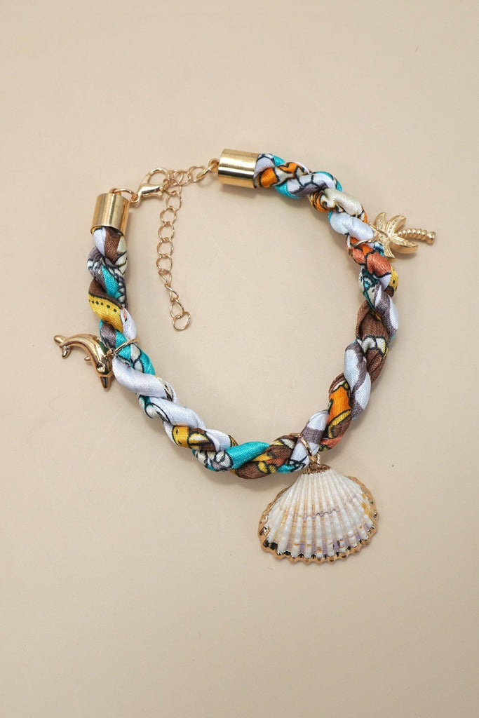 18K STAINLESS STEEL SCARF CHARM BRACELET | 40B5192