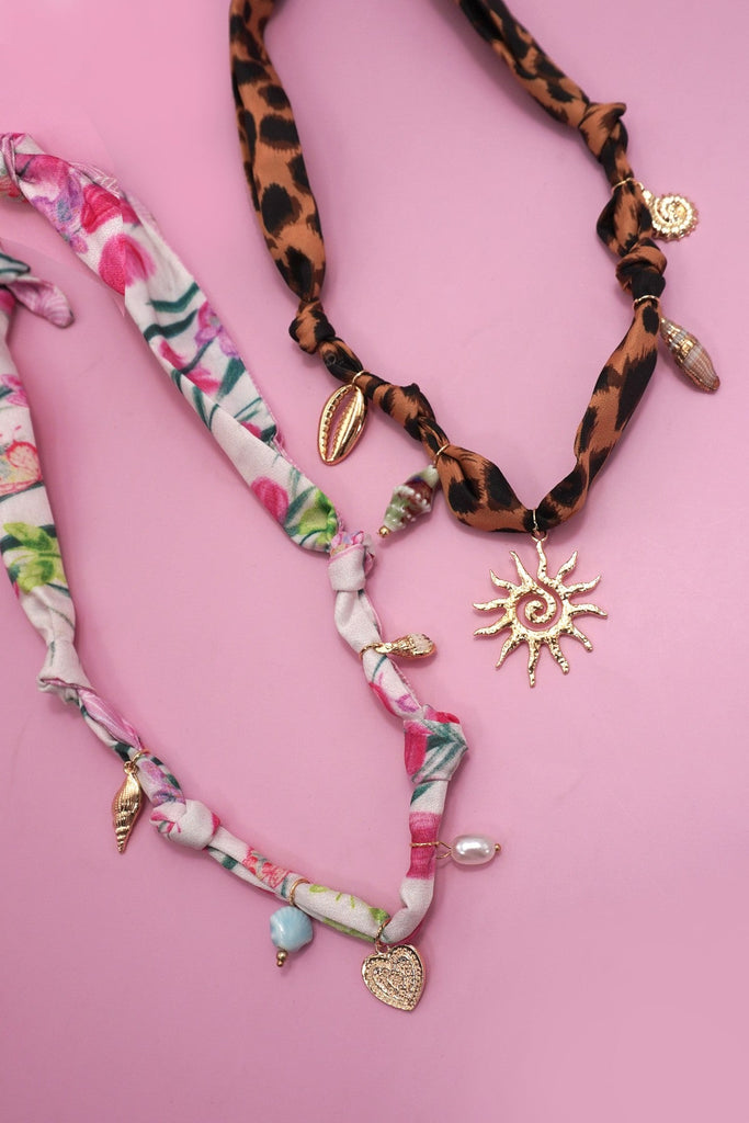 18K STAINLESS STEEL SCARF CHARM NECKLACE | 40NK9559