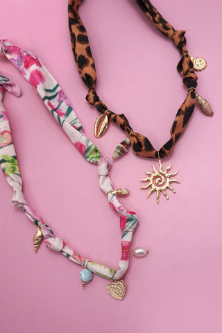 18K STAINLESS STEEL SCARF CHARM NECKLACE | 40NK9559