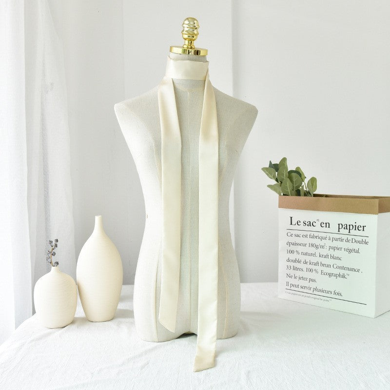 LONG SOFT SILKY SKINNY TWILLY SCARF NECKLACE WRAP | 40SC687