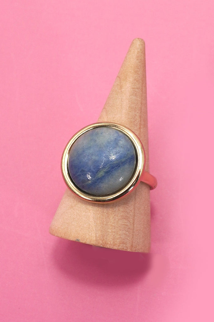 NATURAL STONE COCKTAIL STATEMENT RING | 80R084