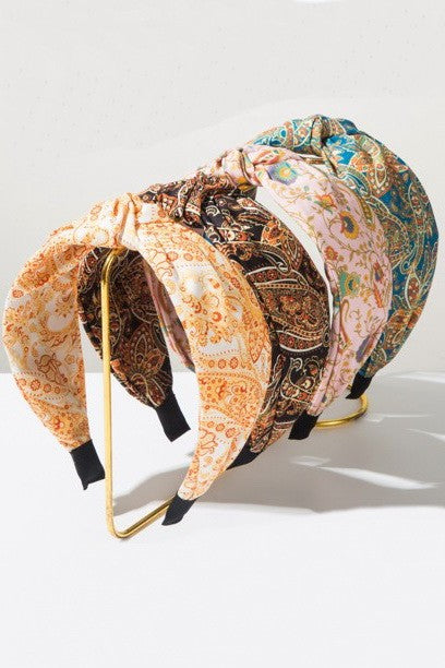 FLORAL PAISLEY PATTERN VINTAGE HAIR BAND BANGS | 40HB186