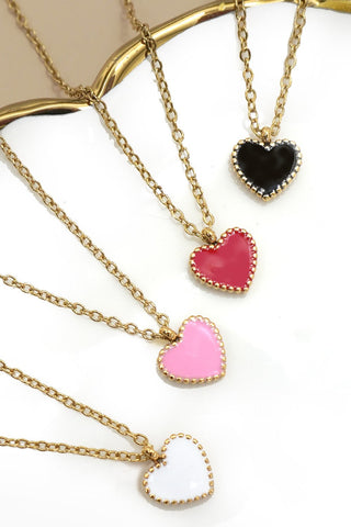 18K STAINLESS STEEL TARNISH FREE HEART NECKLACE | 40NK9569