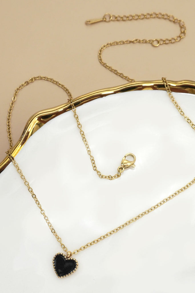 18K STAINLESS STEEL TARNISH FREE HEART NECKLACE | 40NK9569