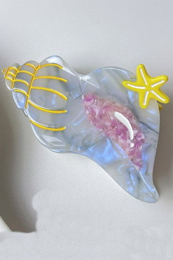 JUMBO OCEAN NAUTICAL CONCH HAIR CLAW CLIPS | 40H1001